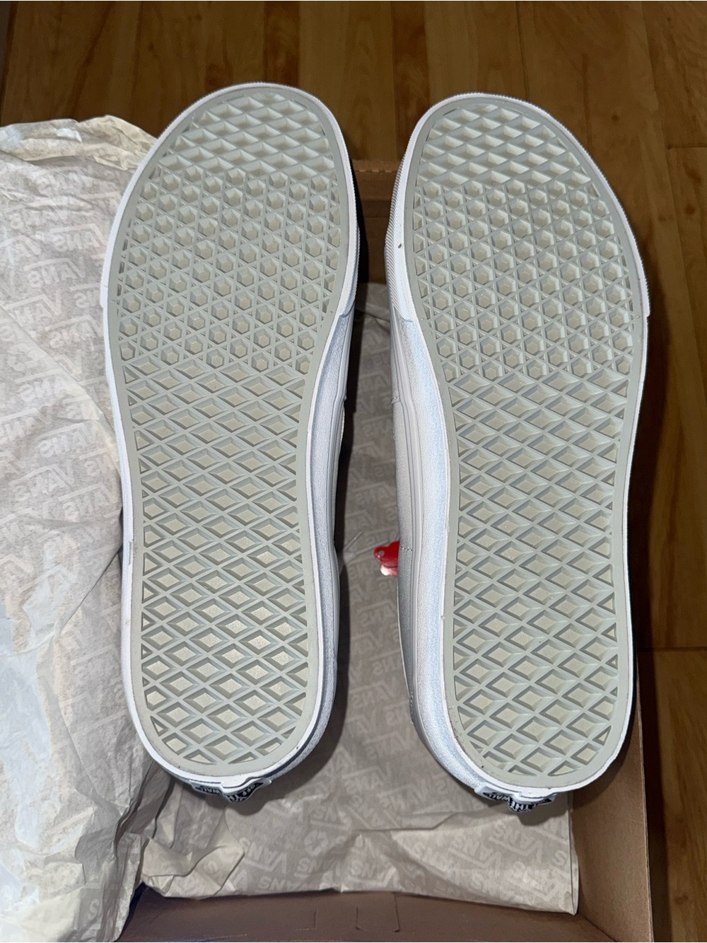 Vans Men’s White High-Top Canvas Sneakers - Picture 8 of 13